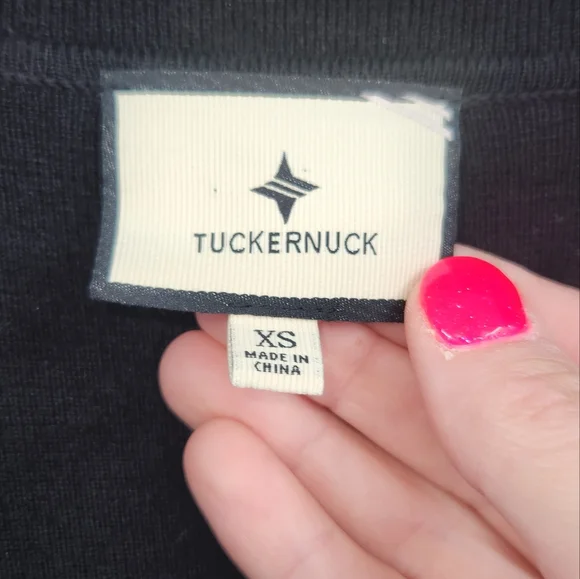 Tuckernuck Black Channing Polo Mini Dress Knit Short Sleeve Shift XS - Picture 3 of 5